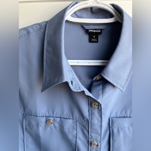 Patagonia long sleeve button down shirt blue medium - Picture 2 of 7